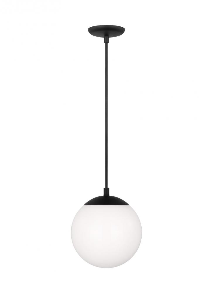 Leo - Hanging Globe Small One Light Pendant with White Glass