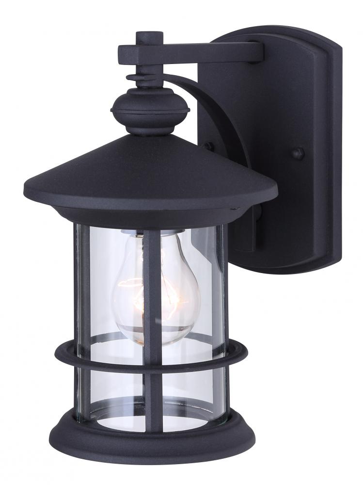 TREEHOUSE, 1 Lt Outdoor Down Light, Clear Glass, 1 x 100W Type A, 6" W x 9 3/4" H x 7 1/2