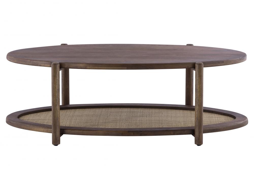 GARAM Walnut and Cane Coffee Table