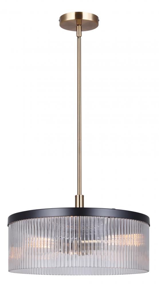 JENNER 3 Light Matte Black and Gold Glam Chandelier for Dining Rooms and Living Rooms