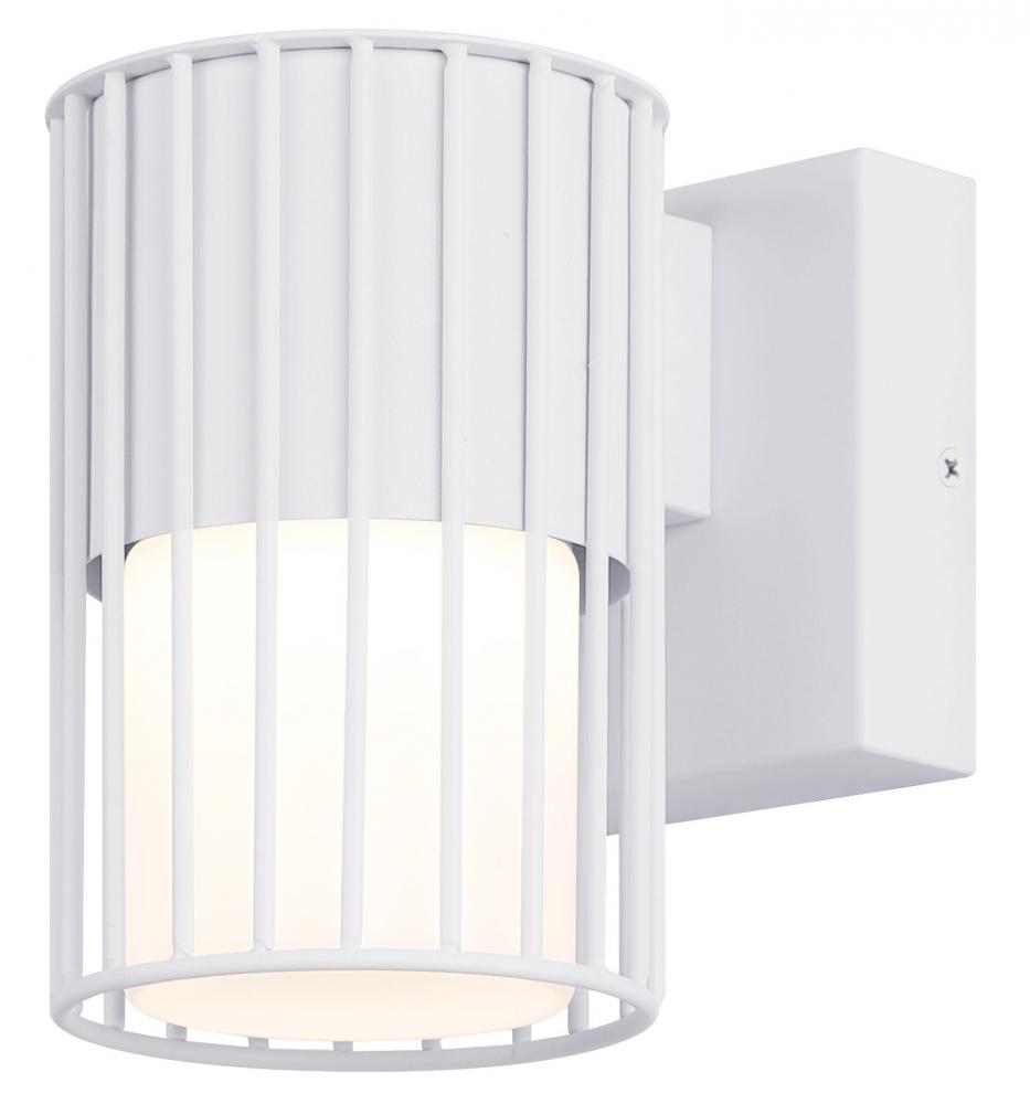 JAVON LED Integrated Outdoor Lantern Light, White Finish