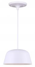 Canarm IPL1098A01WH - KILIAM, IPL1098A01WH -G-, MWH Color, 1 Lt Rod Pendant, Dual Mount, 60W Type A, 12.625inch W x 9.875i