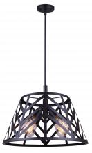 Canarm ICH635B04BK19 - MAUD, ICH635B04BK19, MBK Color, 4 Lt 19" Wide Rod Chandelier, 60W Type A, 19" W x 22.25 - 64