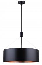 Canarm ICH440B05BK26 - OXYURA, ICH440B05BK26, 5 Lt 26 IN Rod Chandelier, Metal Shade, 60W B-ST64-17C (Included)