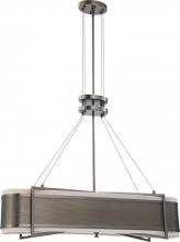 Nuvo 60/4035 - Diesel ES - 4 Light Island Pendant w/ Khaki Fabric Shades - (4) 13w GU24 Lamps Included