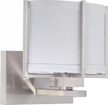 Nuvo 60/4341 - 1-Light Vanity Fixture in Brushed Nickel Finish with Slate Gray Shade and (1) 13W GU24 Lamp Included