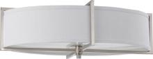 Nuvo 60/4349 - 6-Light Large Flush Mount Ceiling Light Fixture in Brushed Nickel Finish with Slate Gray