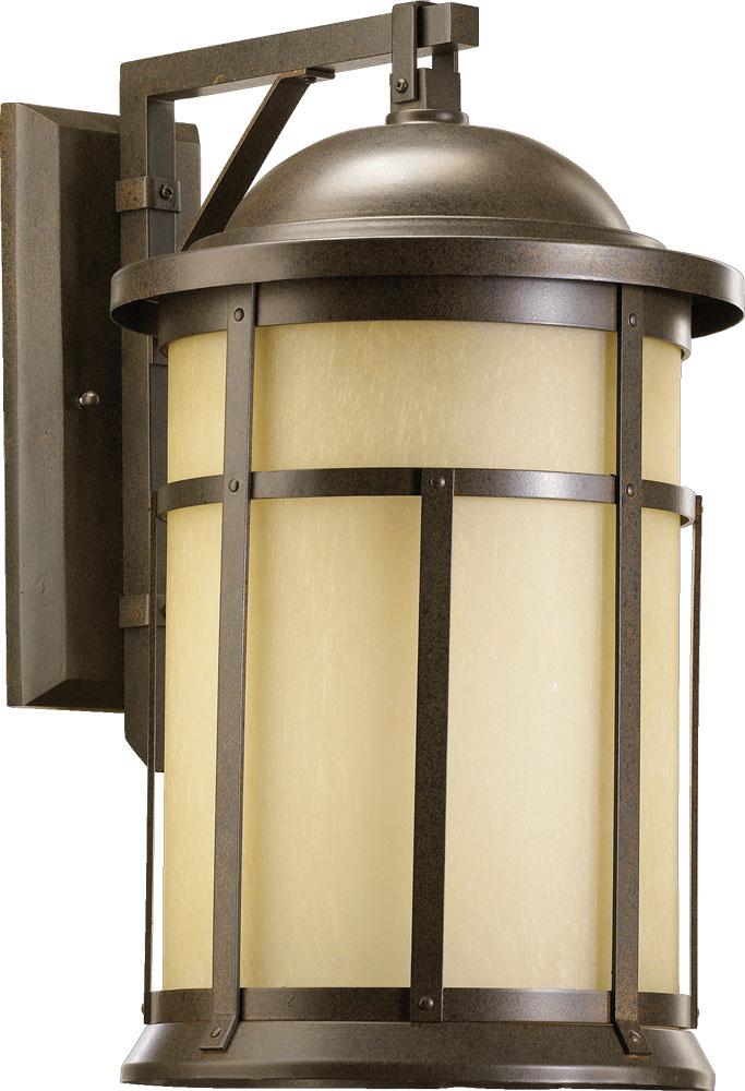 One Light Oiled Bronze Amber Scavo Glass Wall Lantern