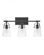 Hinkley 5133BK - Medium Three Light Vanity