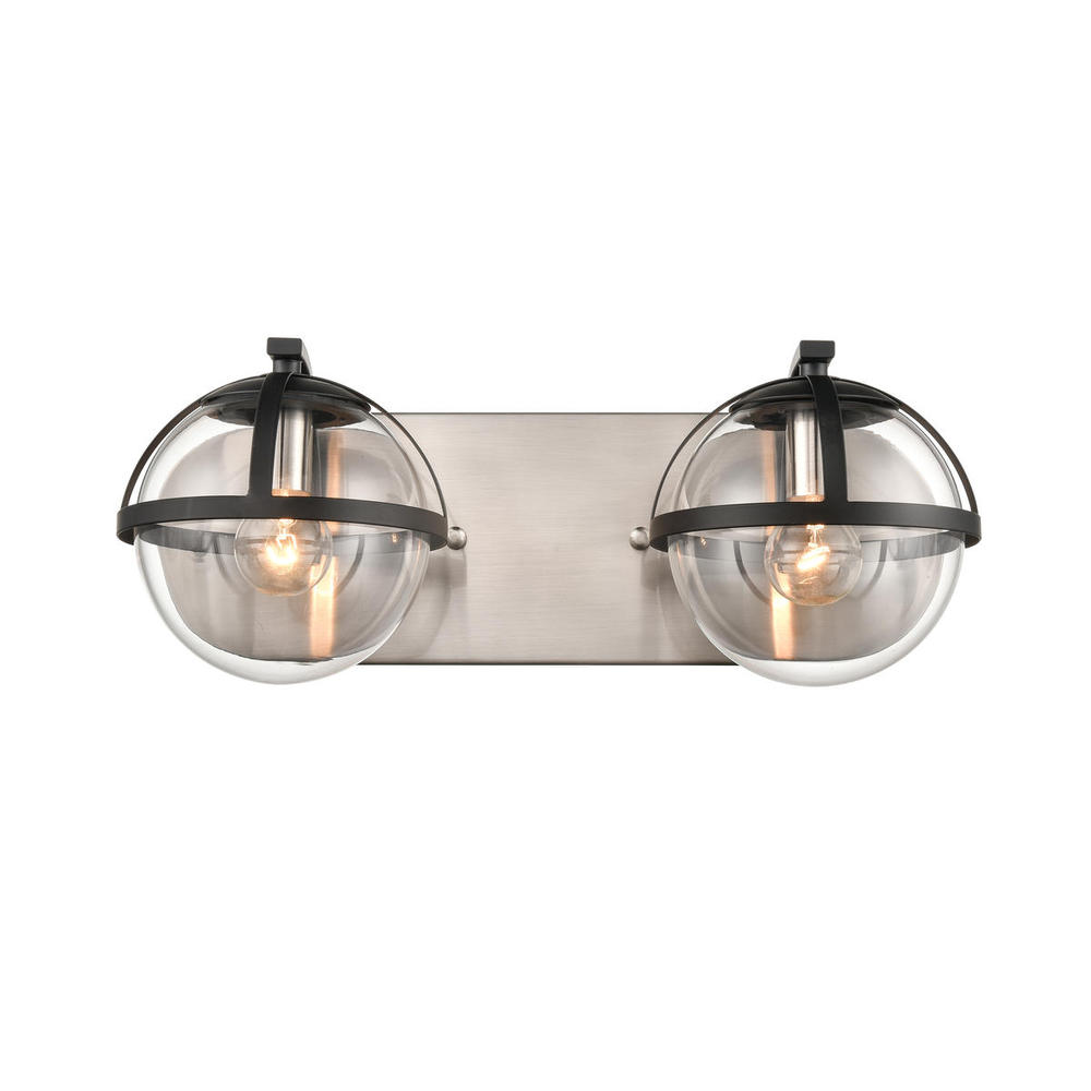 Davenay 16'' Wide 2-Light Vanity Light - Satin Nickel