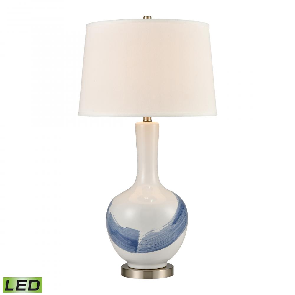 Kircubbin 32'' High 1-Light Table Lamp - Blue - Includes LED Bulb