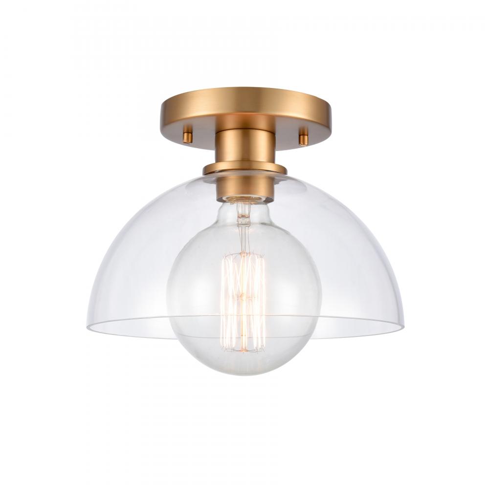 Julian 10'' Wide 1-Light Semi Flush Mount - Brushed Gold