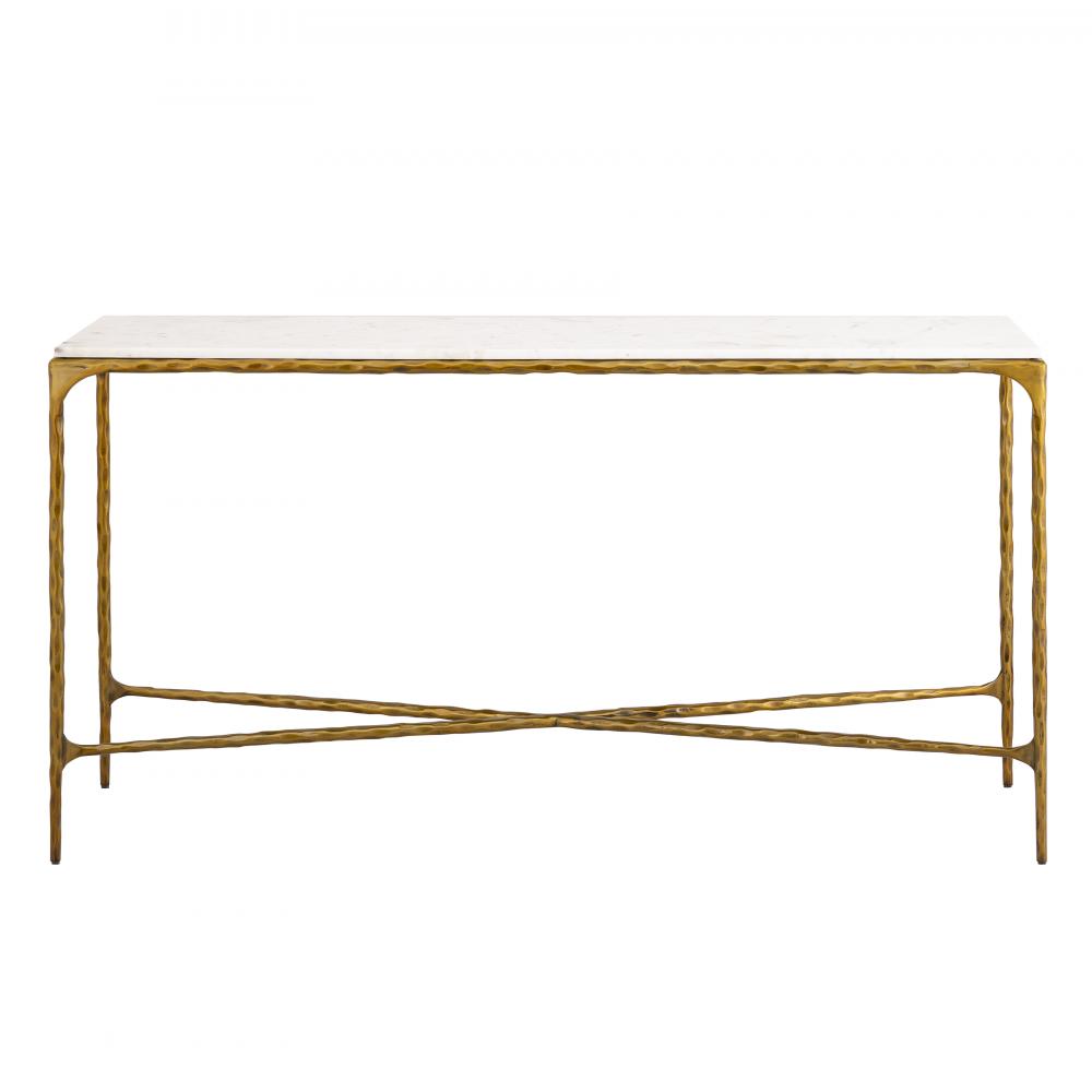 Seville Forged Console Table - Antique Brass