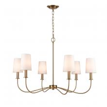 ELK Home H0019-9613 - West Point 36'' Wide 6-Light Chandelier - Brass